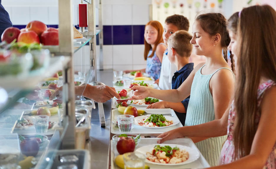 menus végétariens à la cantine