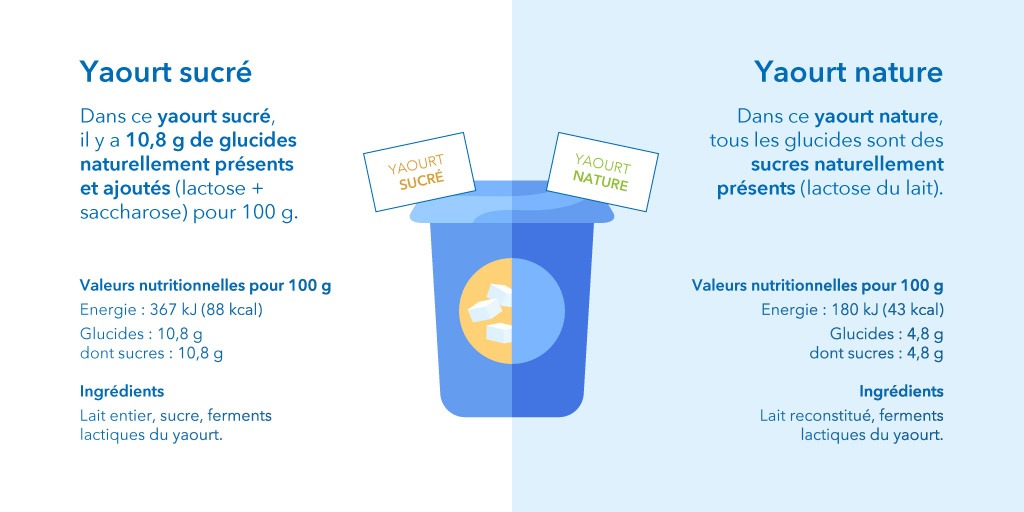 Comparaison Yaourt Nature vs Yaourt Sucré