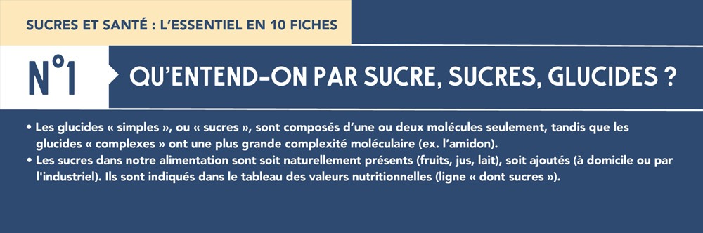 Fiche 1 : sucre, sucres et glucides