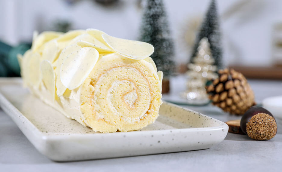 Bûche roulée à la vanille | Cultures Sucre