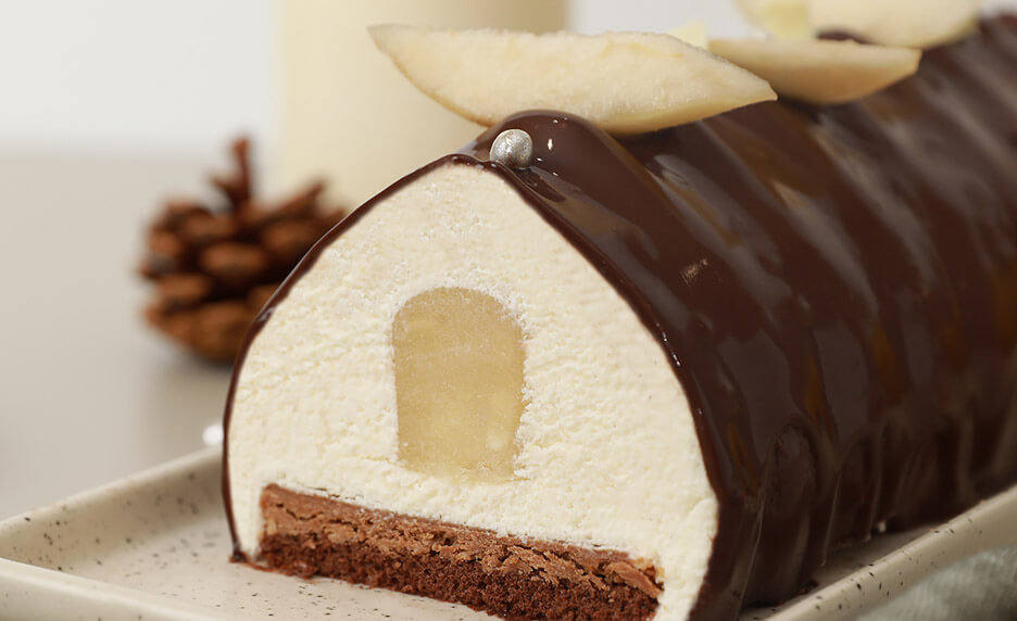Bûche poire chocolat | Cultures Sucre