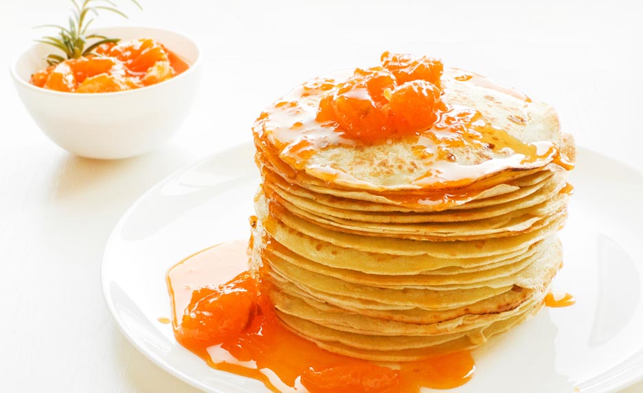 Crêpes soufflées aux clémentines