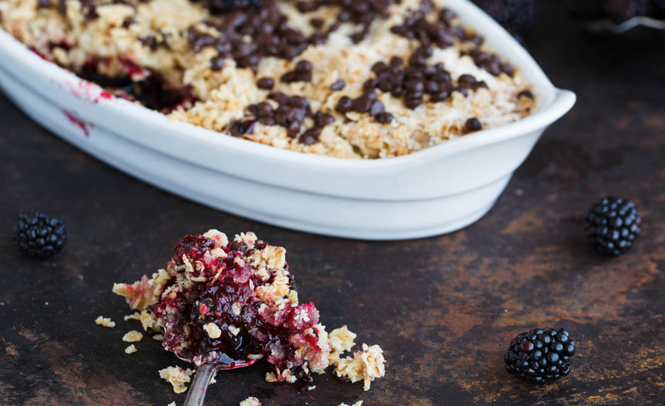 Crumble chocolat fruits rouges