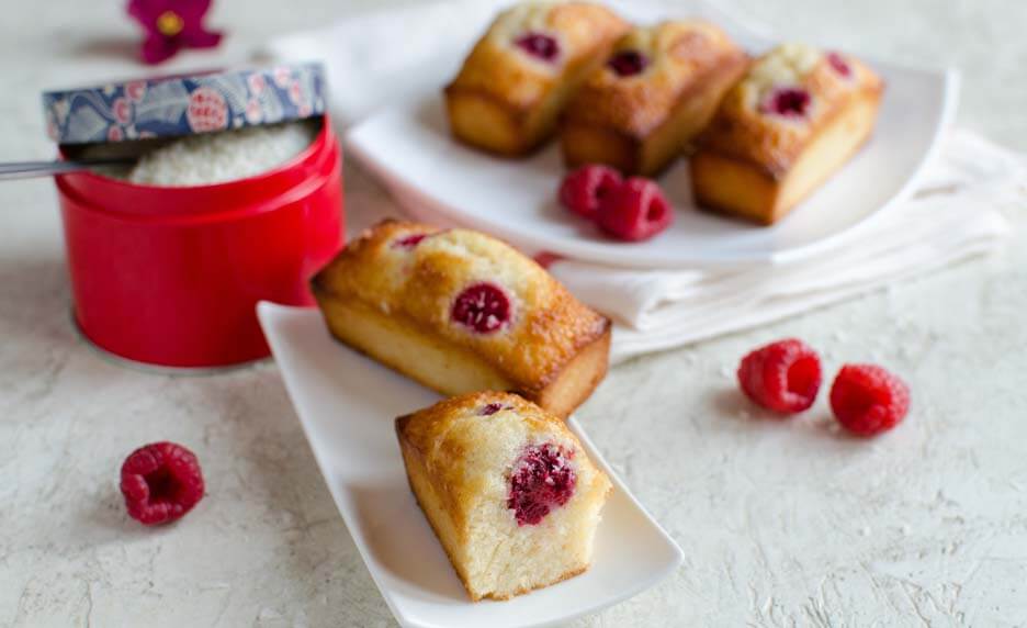 Financiers amandes et framboises