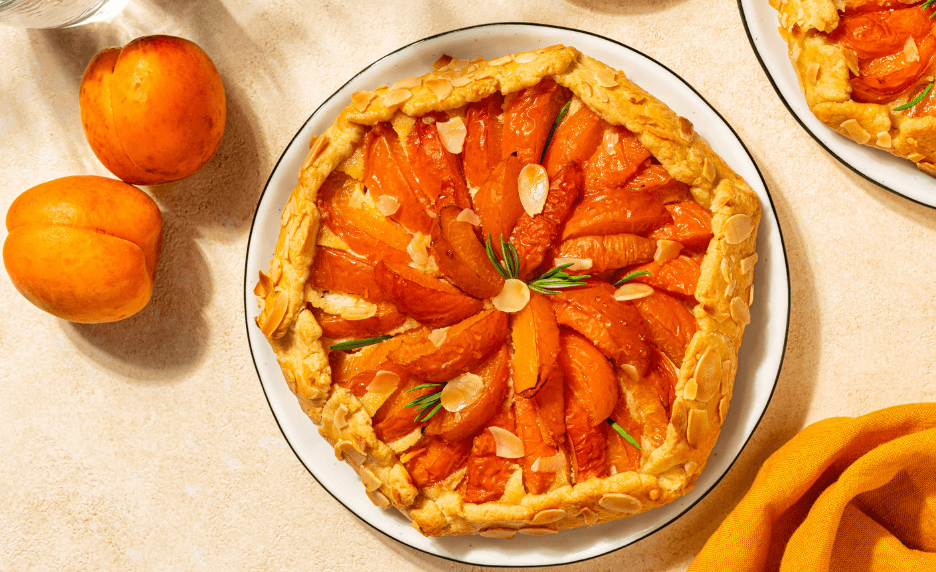 Tarte aux abricots et au romarin