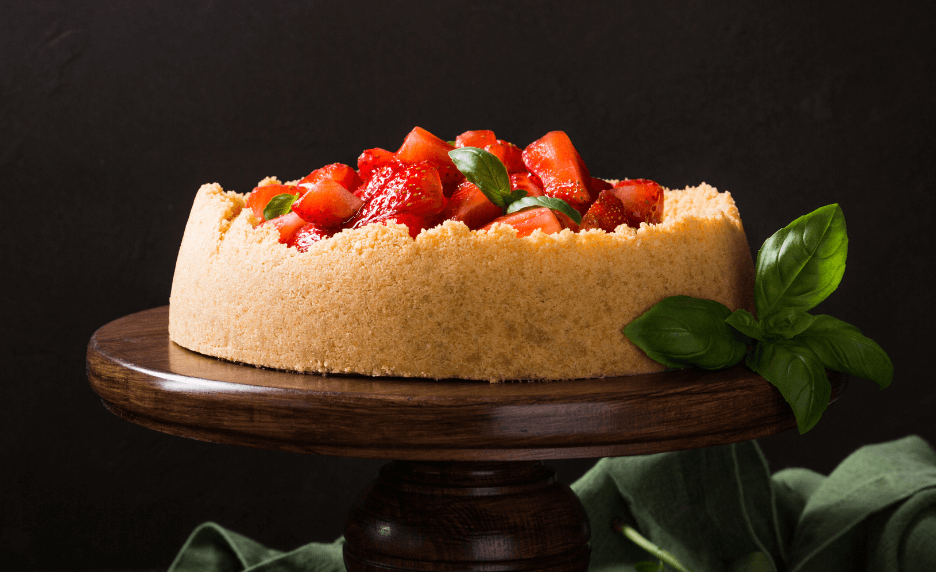 Tarte aux fraises et au basilic