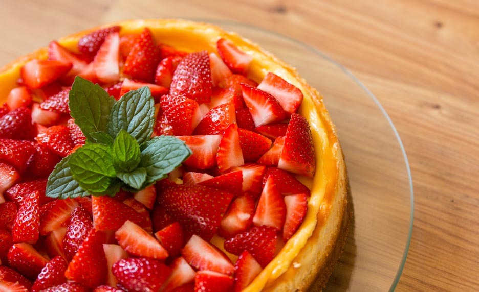 Tarte aux fraises et au basilic