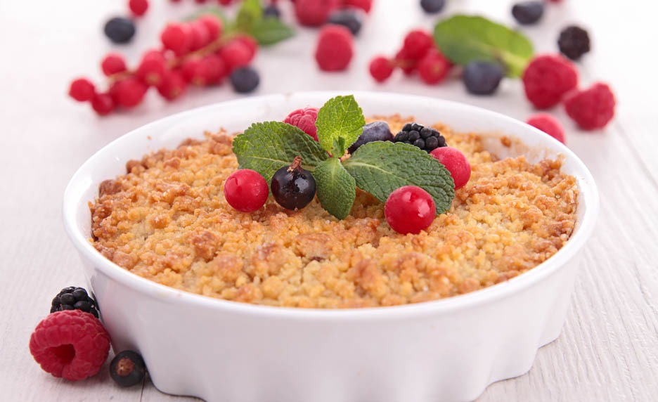 Tarte aux fruits rouges et crumble