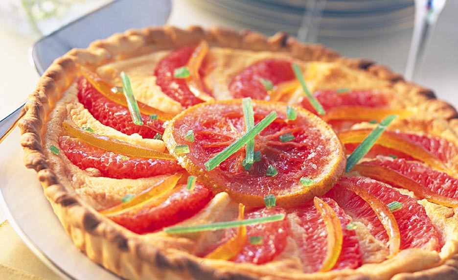 Tarte aux pamplemousses